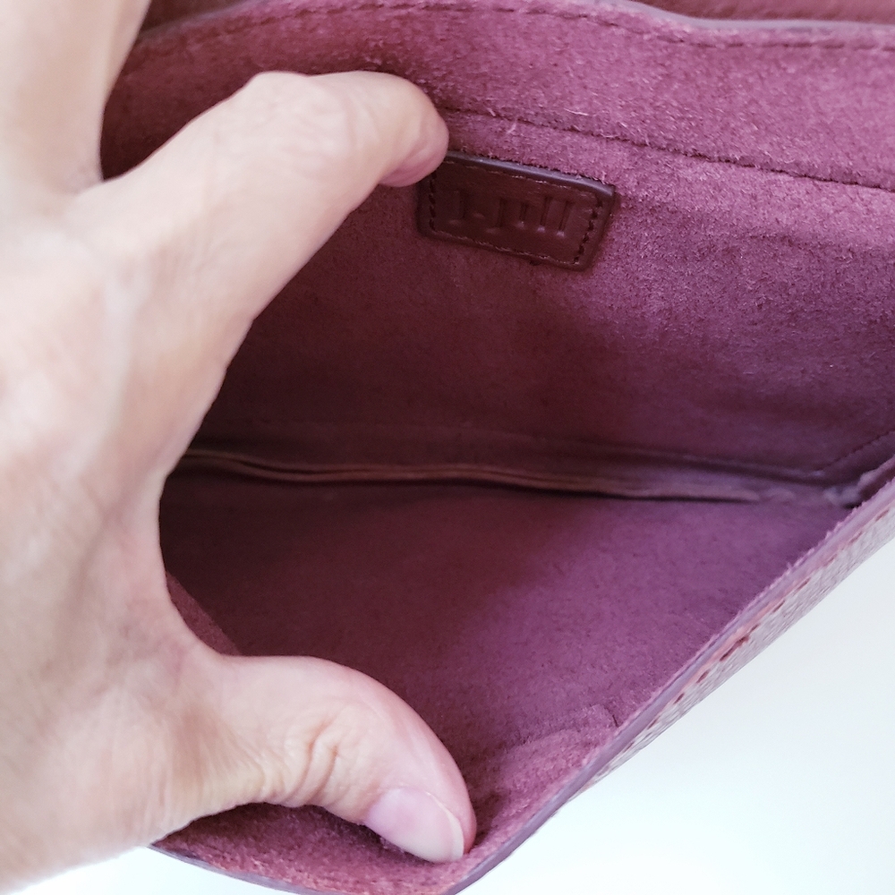J. Jill Burgundy Leather Crossbody Bag - Picture 13 of 14